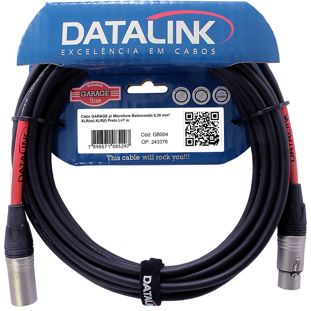 Cabo Datalink GB004 Linha Garage Line XLR - XLR de 7m