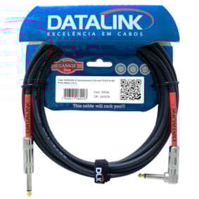 Cabo Datalink GI038 Linha Garage Line com P10 em L de 5m Cabo Datalink GI038 Linha Garage Line com P10 em L de 5m