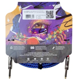 Cabo Datalink Linha Garage Textil 5 Metros P10/P10 Azul Cabo Datalink Linha Garage Textil 5 Metros P10/P10 Azul