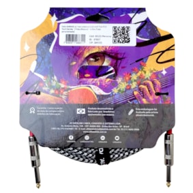 Cabo Datalink Linha Garage Textil 5 Metros P10/P10 Branco Listrado Cabo Datalink Linha Garage Textil 5 Metros P10/P10 Branco Listrado