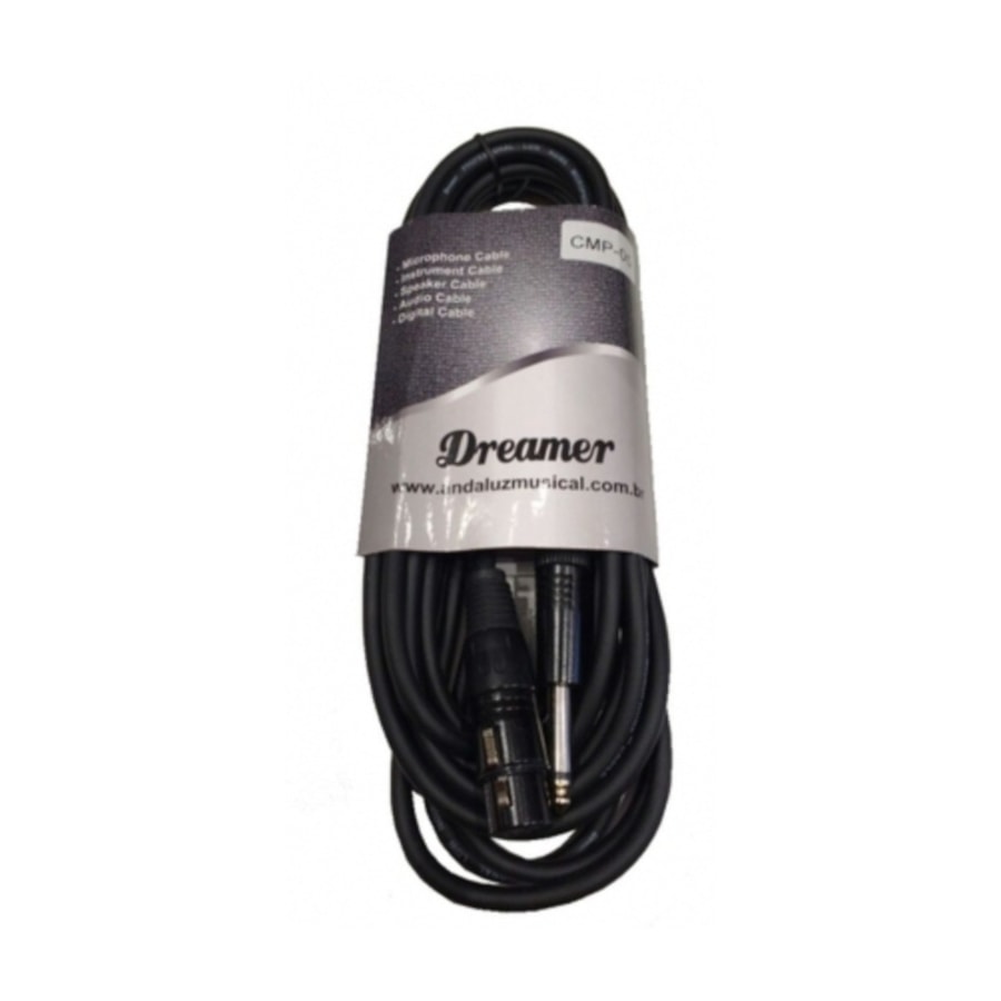 Cabo Dreamer XLR para P10 de 5 Metros CMP-05 Cabo Dreamer XLR para P10 de 5 Metros CMP-05