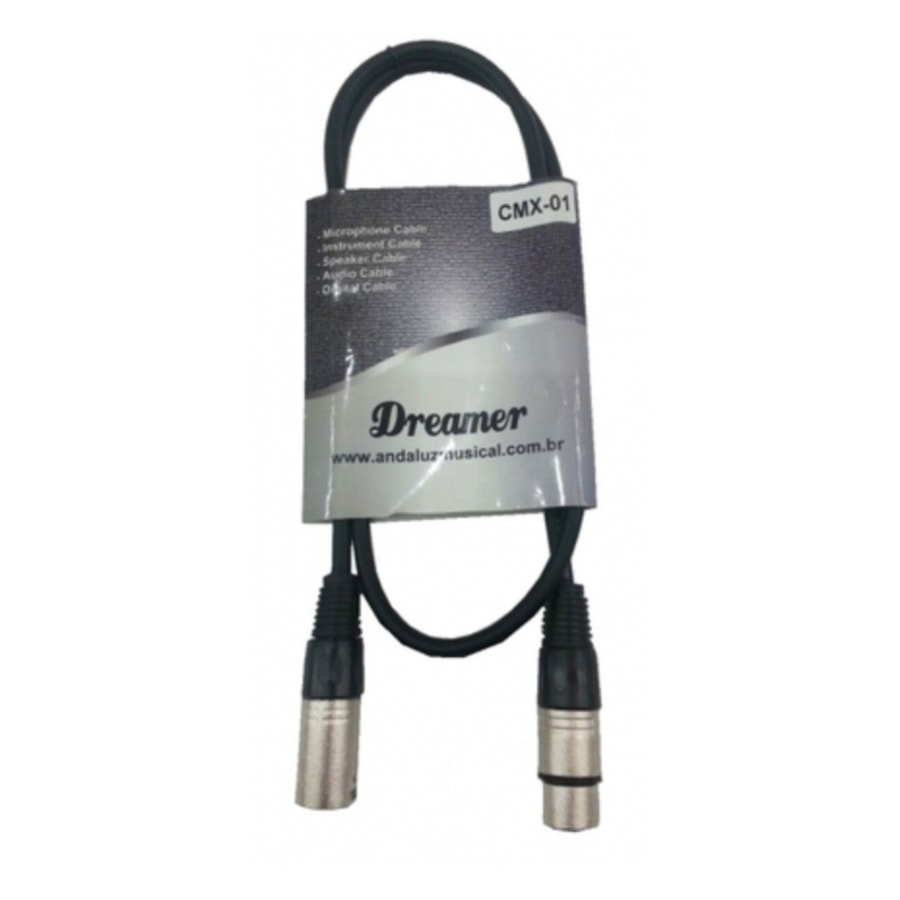 Cabo Dreamer XLR para XLR de 1 Metro CMX-01 Cabo Dreamer XLR para XLR de 1 Metro CMX-01