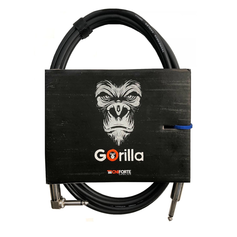 Cabo Tecniforte Gorilla GO10LNI Linha Standard Plus com P10 em L de 3,05m