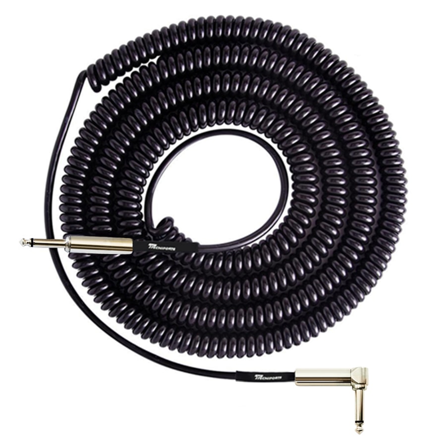 Cabo Tecniforte Jimi JIB30LNI Linha Classic Espiralado com P10 em L de 9,15m Cabo Tecniforte Jimi JIB30LNI Linha Classic Espiralado com P10 em L de 9,15m