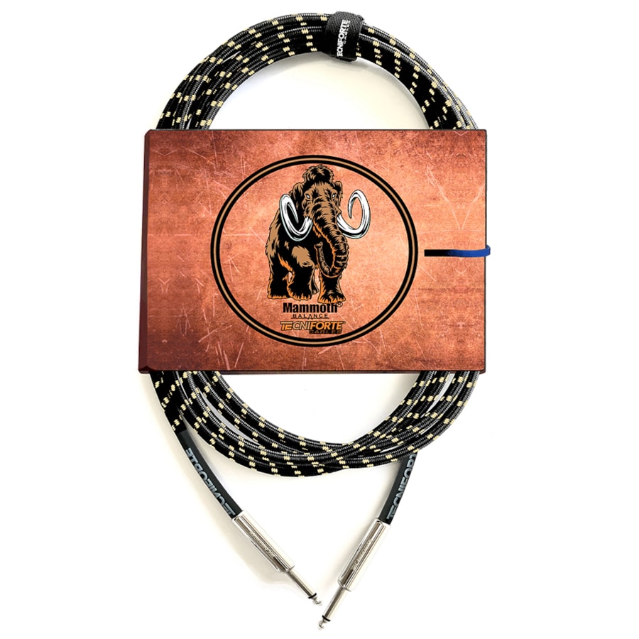 Cabo Tecniforte Mammoth MA15NIHD P10 x P10 Têxtil 15FT 4,58m Cabo Tecniforte Mammoth MA15NIHD P10 x P10 Têxtil 15FT 4,58m