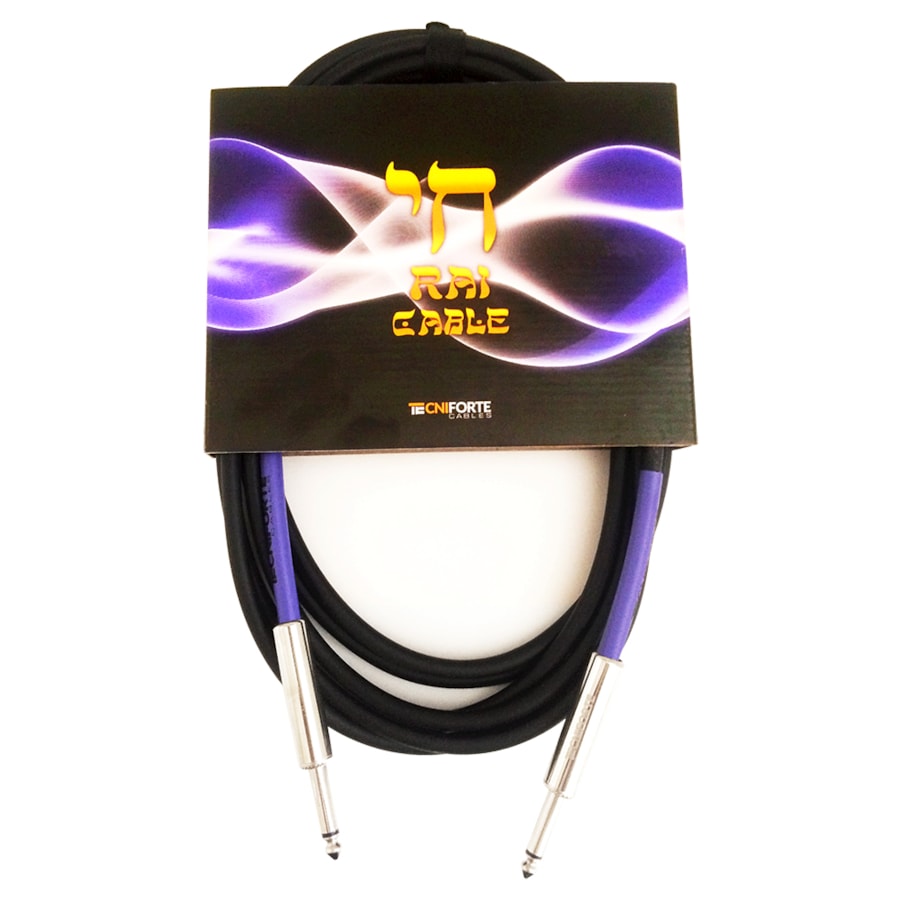 Cabo Tecniforte Rai R10NI Linha Standard Plus P10 - P10 de 3,05m Cabo Tecniforte Rai R10NI Linha Standard Plus P10 - P10 de 3,05m