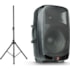 Caixa Ativa Staner PS1501 de 200 Watts RMS + Suporte Tripé Staner