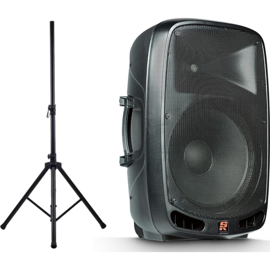 Caixa Ativa Staner PS1501 de 200 Watts RMS + Suporte Tripé Staner Caixa Ativa Staner PS1501 de 200 Watts RMS + Suporte Tripé Staner