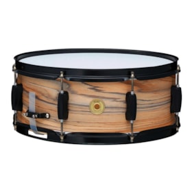 Caixa Bateria Tama WP1455 BK NZW Woodworks Natrual Zebra Wood Madeira de 14 x 5,5  Caixa Bateria Tama WP1455 BK NZW Woodworks Natrual Zebra Wood Madeira de 14 x 5,5