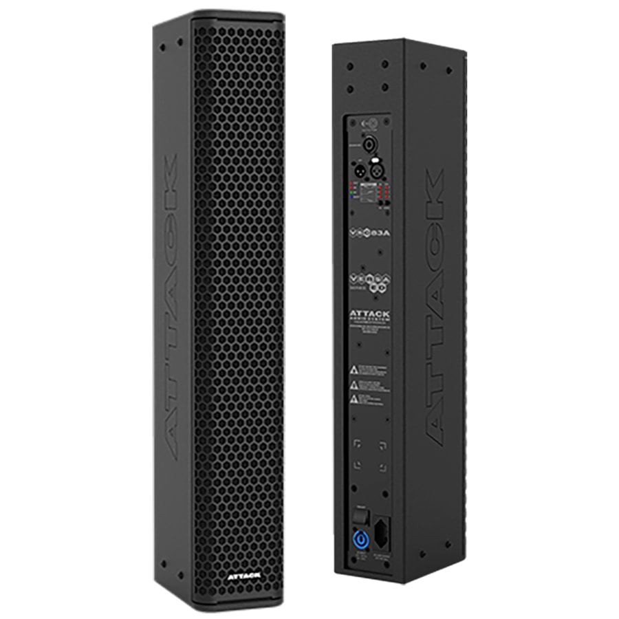 Caixa Coluna Amplificada Attack VSC83A Versa Red Preta Caixa Coluna Amplificada Attack VSC83A Versa Red Preta