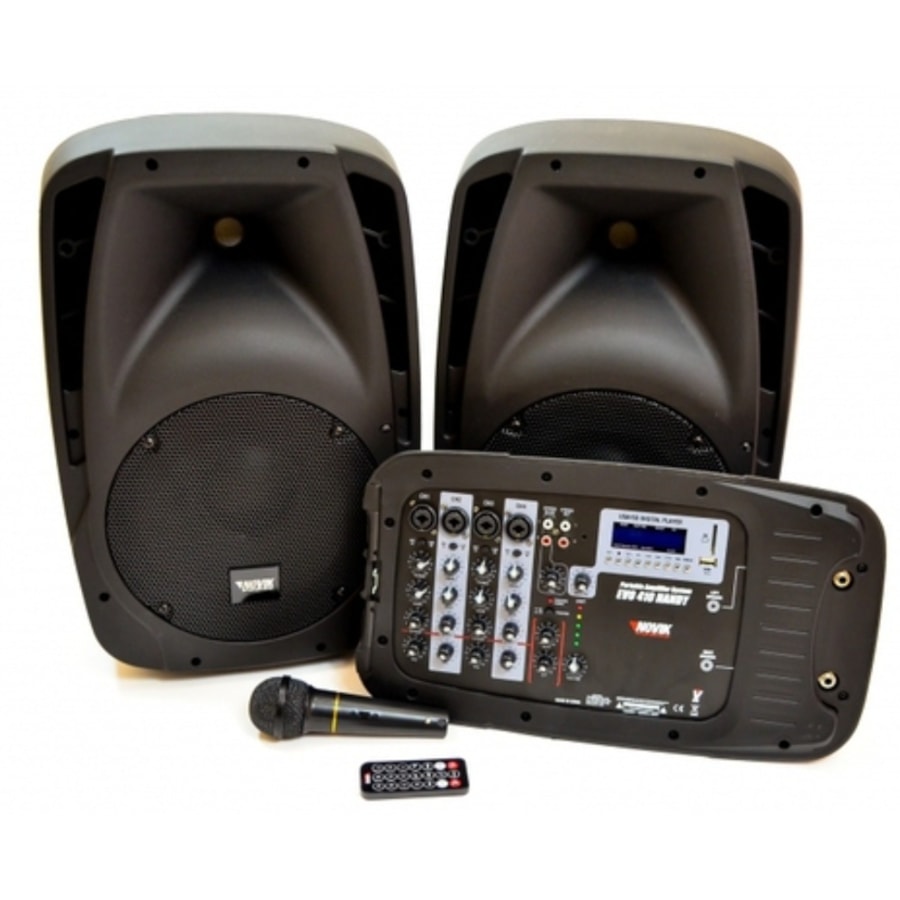 Caixa Novik Kit EVO-410 2ª Geração Mixer + 2 Caixas de Som de 10 Caixa Novik Kit EVO-410 2ª Geração Mixer + 2 Caixas de Som de 10