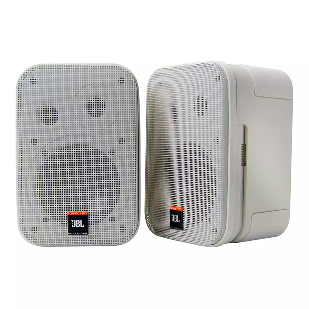 Caixa para Som Ambiente JBL Control 1 Pro White em Par de 150 Watts
