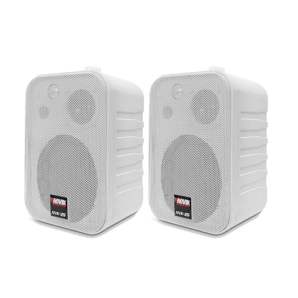 Caixa para Som Ambiente Novik NVK25 Branca em Par
