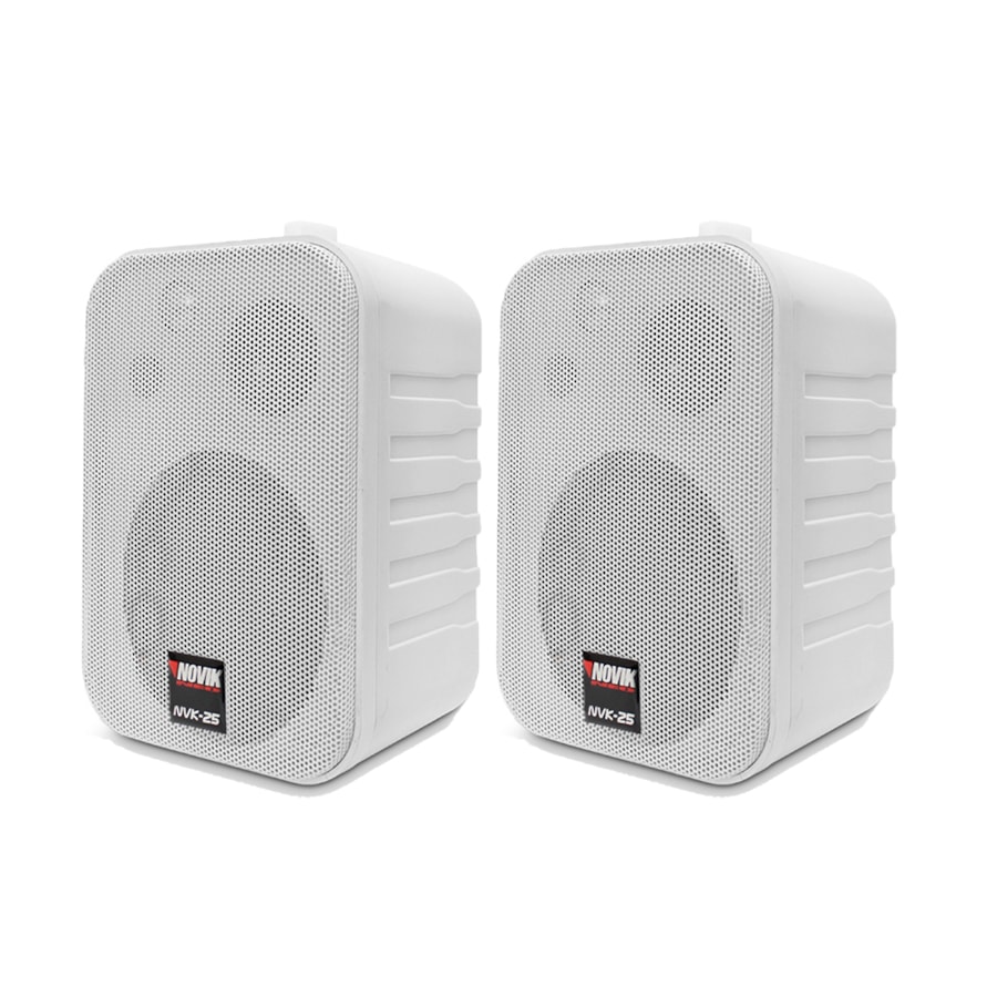 Caixa para Som Ambiente Novik NVK25 Branca em Par Caixa para Som Ambiente Novik NVK25 Branca em Par