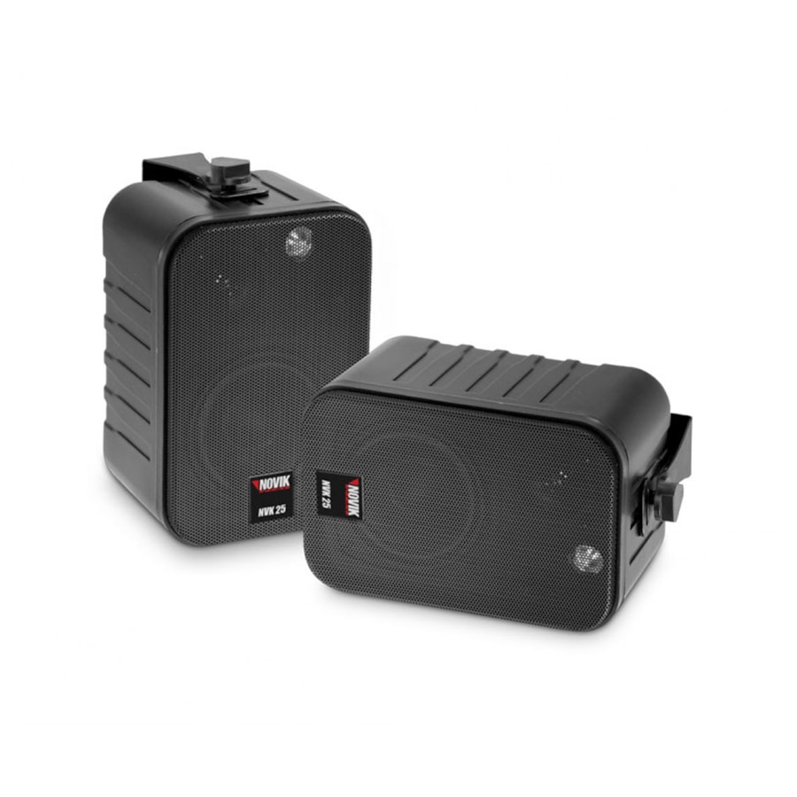Caixa para Som Ambiente Novik NVK25 Preta em Par Caixa para Som Ambiente Novik NVK25 Preta em Par