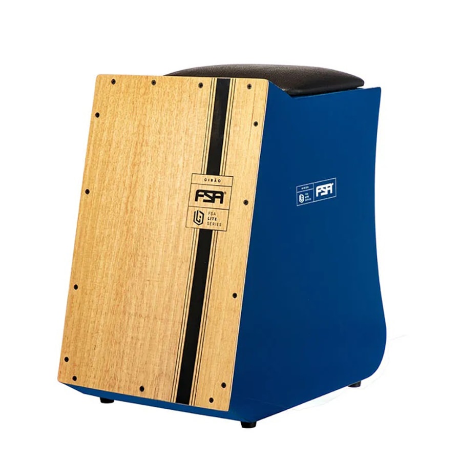 Cajon FSA Gibão Lite Eletroacustico LTG03 Azul