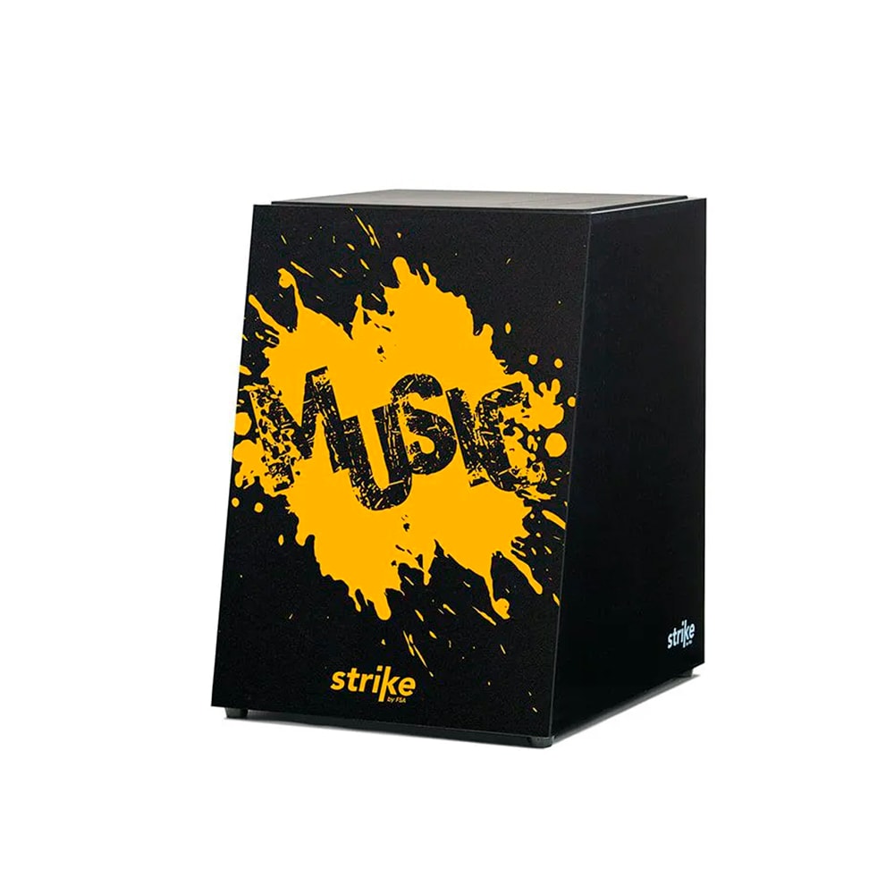 Cajon FSA Linha Strike SK5053 Eletroacústico Preto Splash