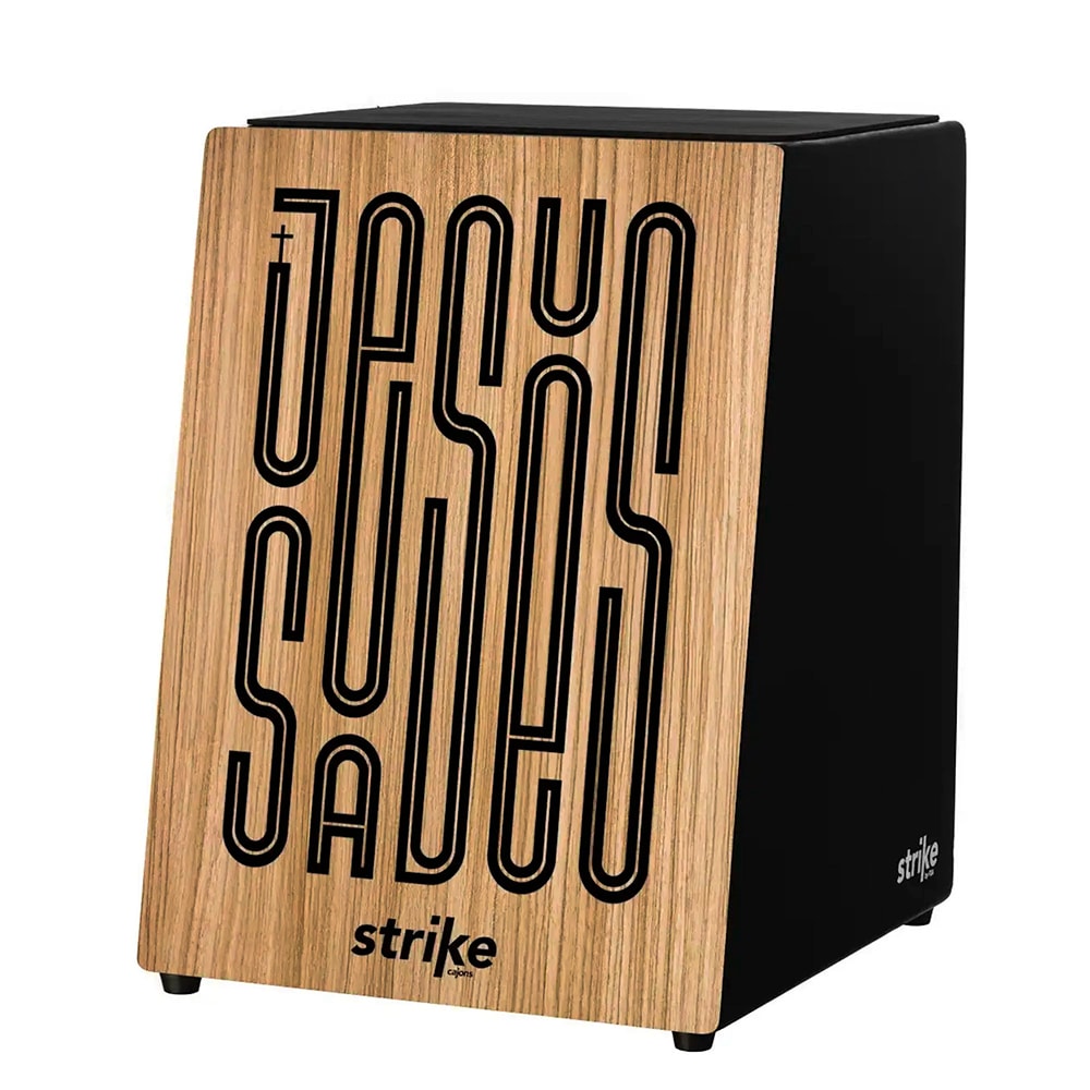 Cajon FSA Linha Strike SK5087 Eletroacústico Natural Estampado