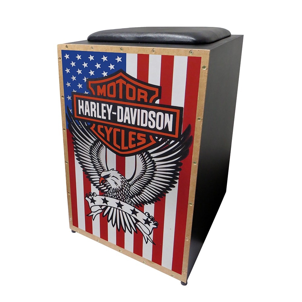 Cajon Jaguar COR005EQ Harley Colorido Eletroacústico