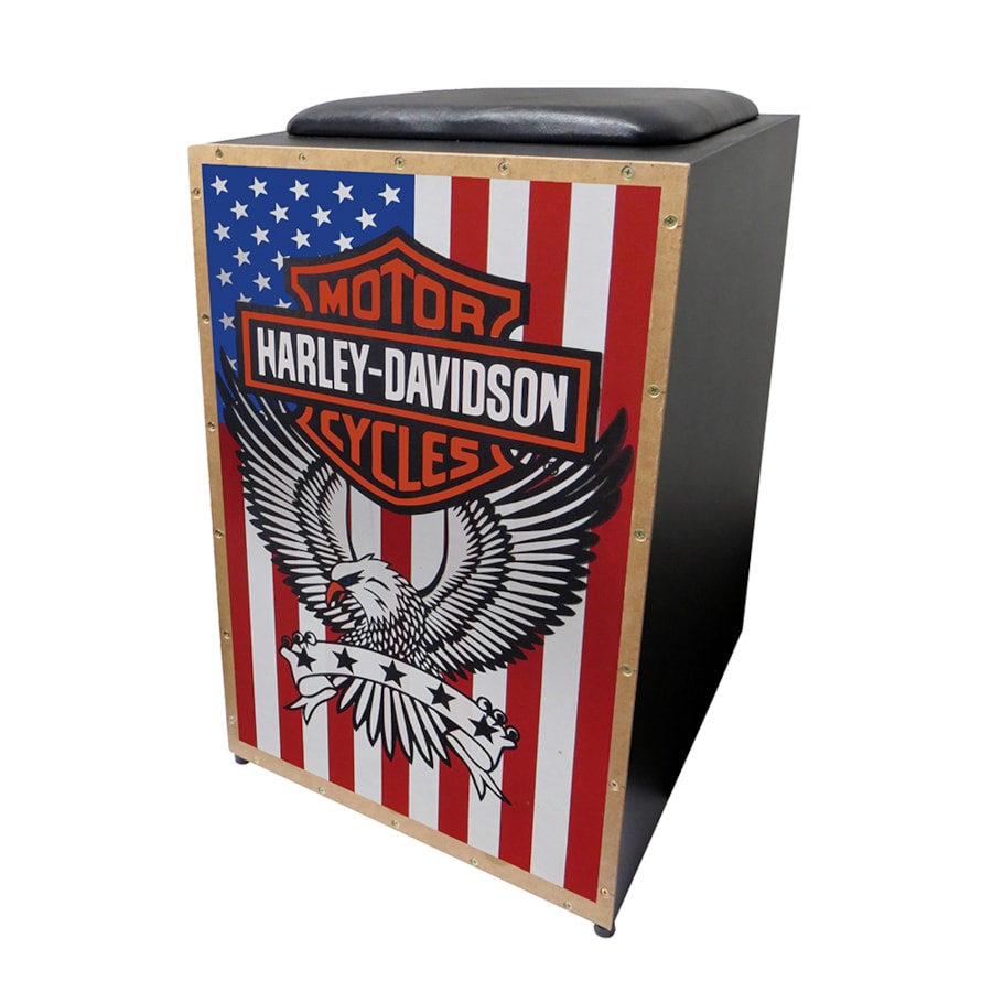 Cajon Jaguar COR005EQ Harley Colorido Eletroacústico