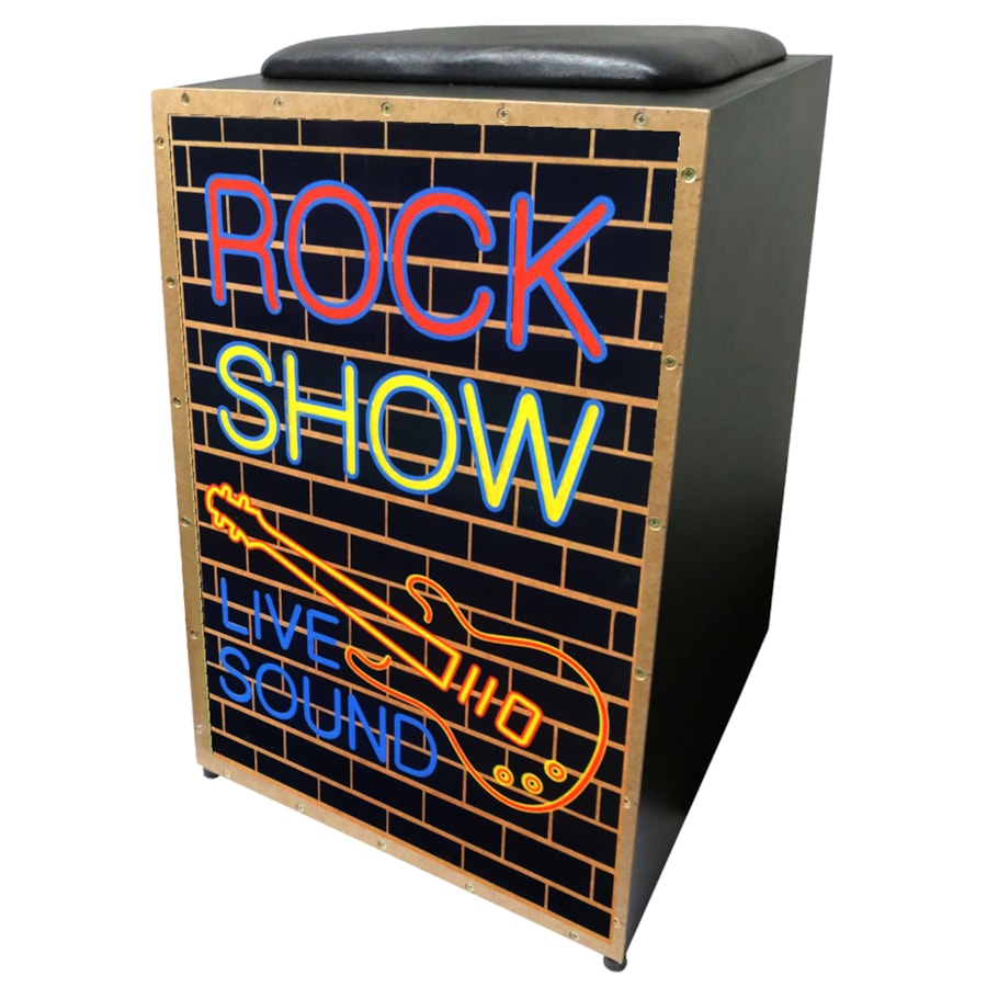 Cajon Jaguar Eletroacústico CJ1000 K2 COR015EQ Rock Show Cajon Jaguar Eletroacústico CJ1000 K2 COR015EQ Rock Show