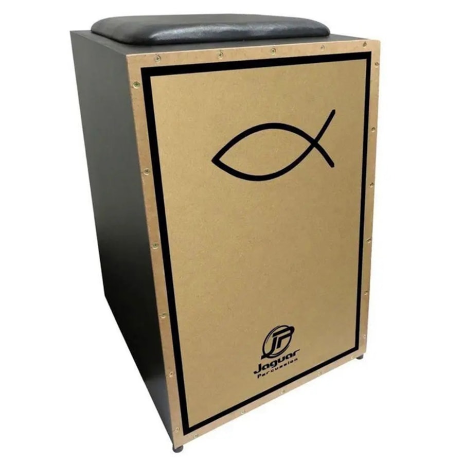 Cajon Jaguar Eletroacustico PB002EQ Gospel Peixe Cajon Jaguar Eletroacustico PB002EQ Gospel Peixe