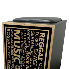 Cajon Jaguar Eletroacustico PB009EQ Reggae Cajon Jaguar Eletroacustico PB009EQ Reggae