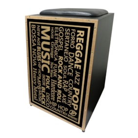 Cajon Jaguar Eletroacustico PB009EQ Reggae Cajon Jaguar Eletroacustico PB009EQ Reggae