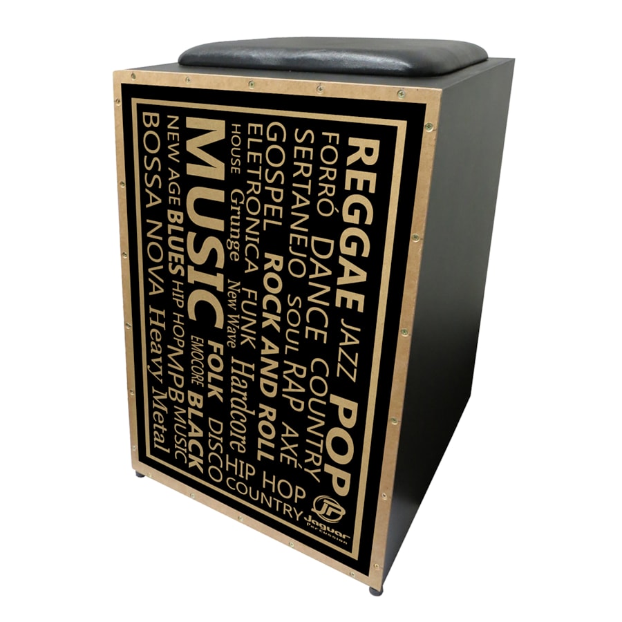 Cajon Jaguar Eletroacustico PB009EQ Reggae