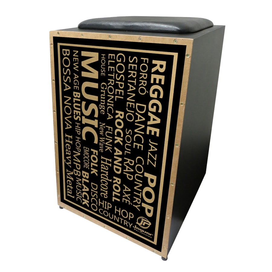 Cajon Jaguar Eletroacustico PB009EQ Reggae Cajon Jaguar Eletroacustico PB009EQ Reggae
