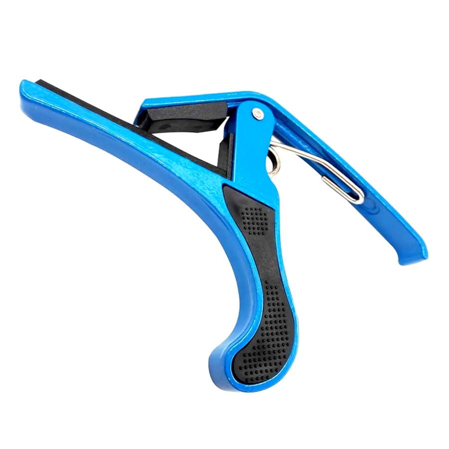 Capotraste Dolphin para Violão Nylon Azul com Haste Longa Capotraste Dolphin para Violão Nylon Azul com Haste Longa