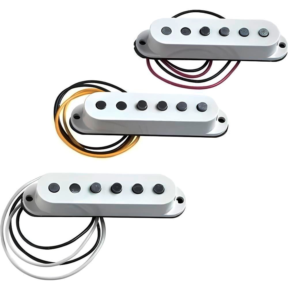 Captador PHX SRT Branco Para Guitarra Stratocaster SSS KIT Com 3 Unidades