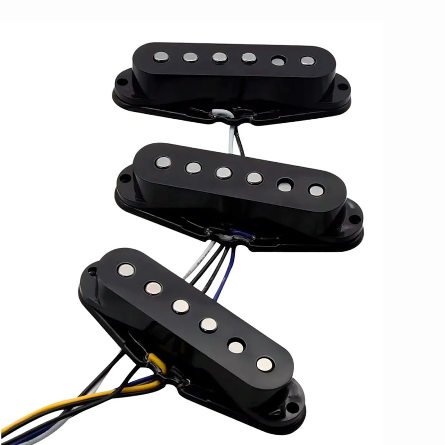 Captador PHX SRT Preto Para Guitarra Stratocaster  SSS KIT Com 3 Unidades Captador PHX SRT Preto Para Guitarra Stratocaster  SSS KIT Com 3 Unidades