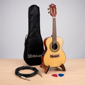 Cavaquinho Strinberg CS25E Nat Natural Eletroacustico Bag + Cabo P10 + Palheta