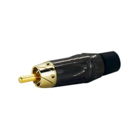 Conector Amphenol Curto RCA Macho ACPL CBK Preto