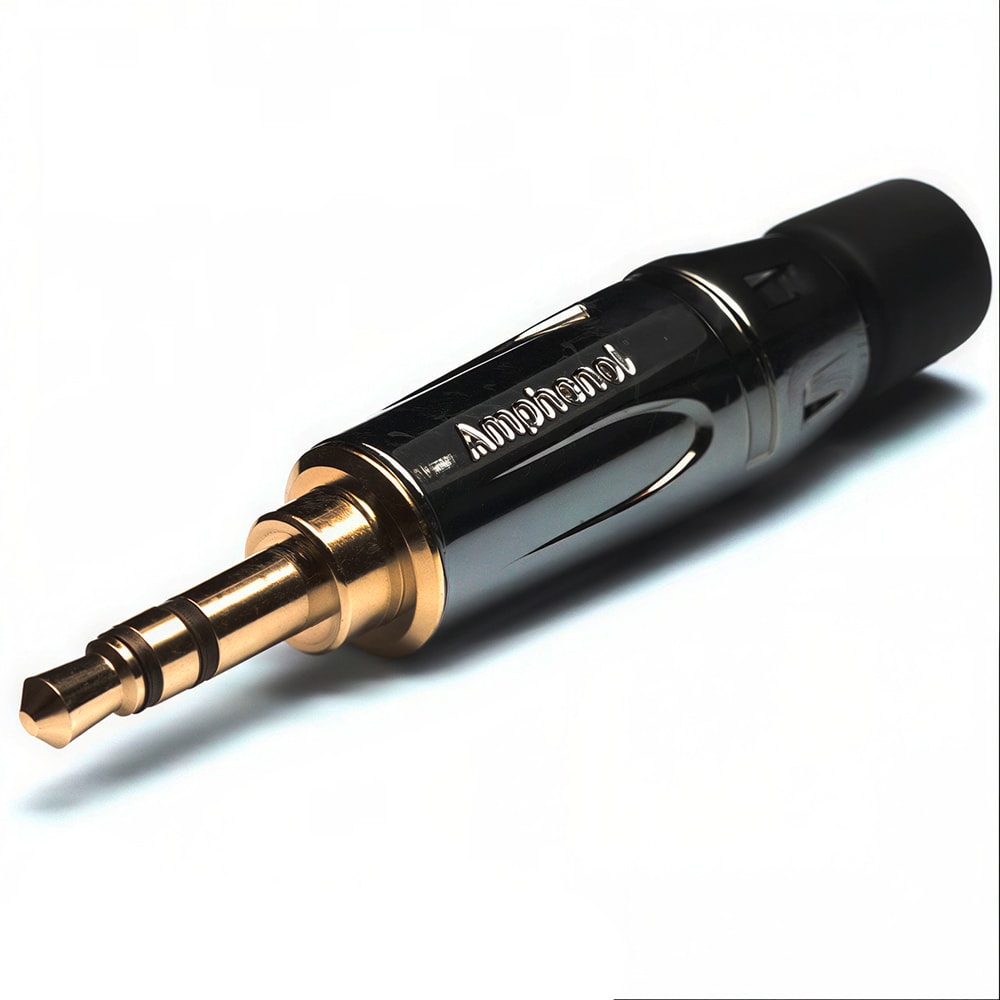 Conector Amphenol P2 Macho Stereo KS3PC AU Preto 