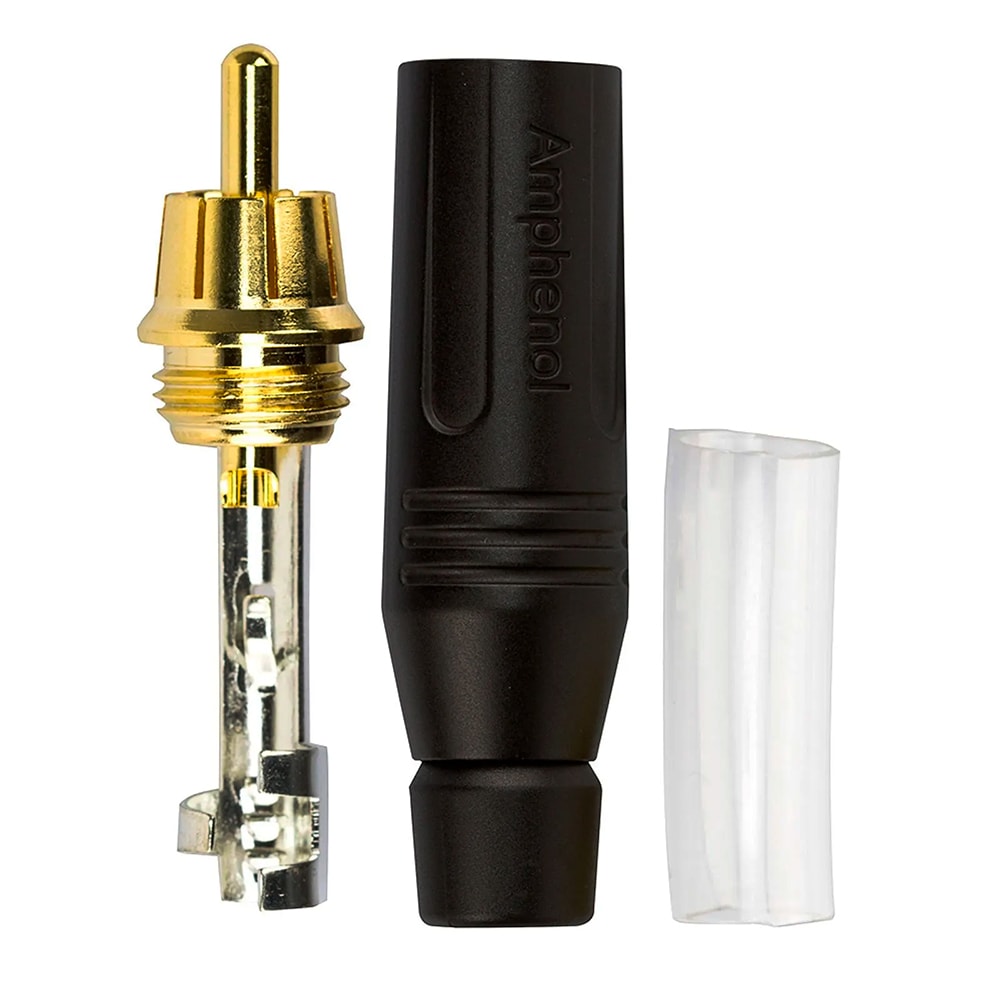 Conector Amphenol RCA Macho ACPR BLK Preto