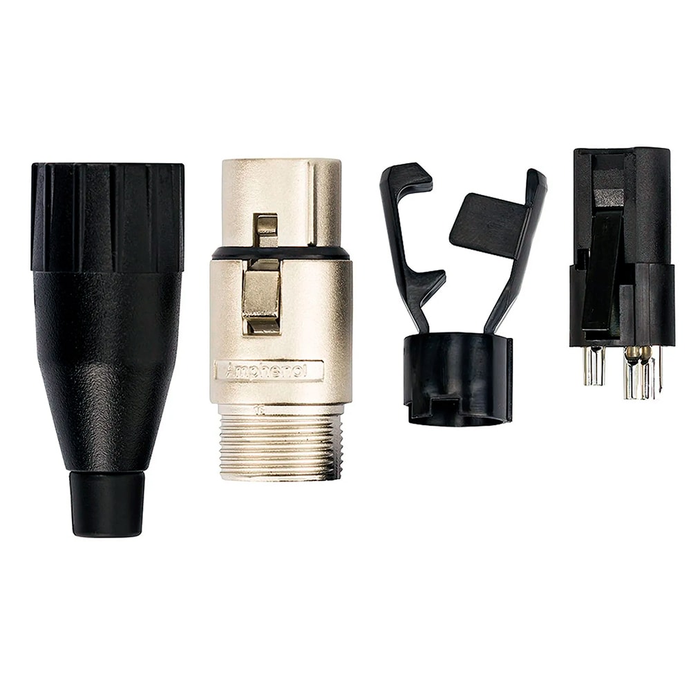 Conector Amphenol XLR Fêmea AC3F 3 Polos 