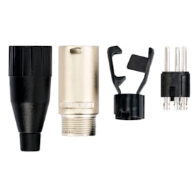 Conector Amphenol XLR Macho AC3MM 3 Polos Chrome