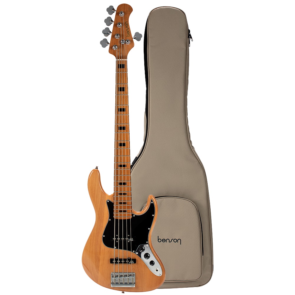 Contrabaixo Benson Hardy 5C NA Natural C/BK Jazz Bass Passivo C/ Bag 