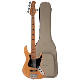 Contrabaixo Benson Hardy 5C NA Natural C/BK Jazz Bass Passivo C/ Bag 