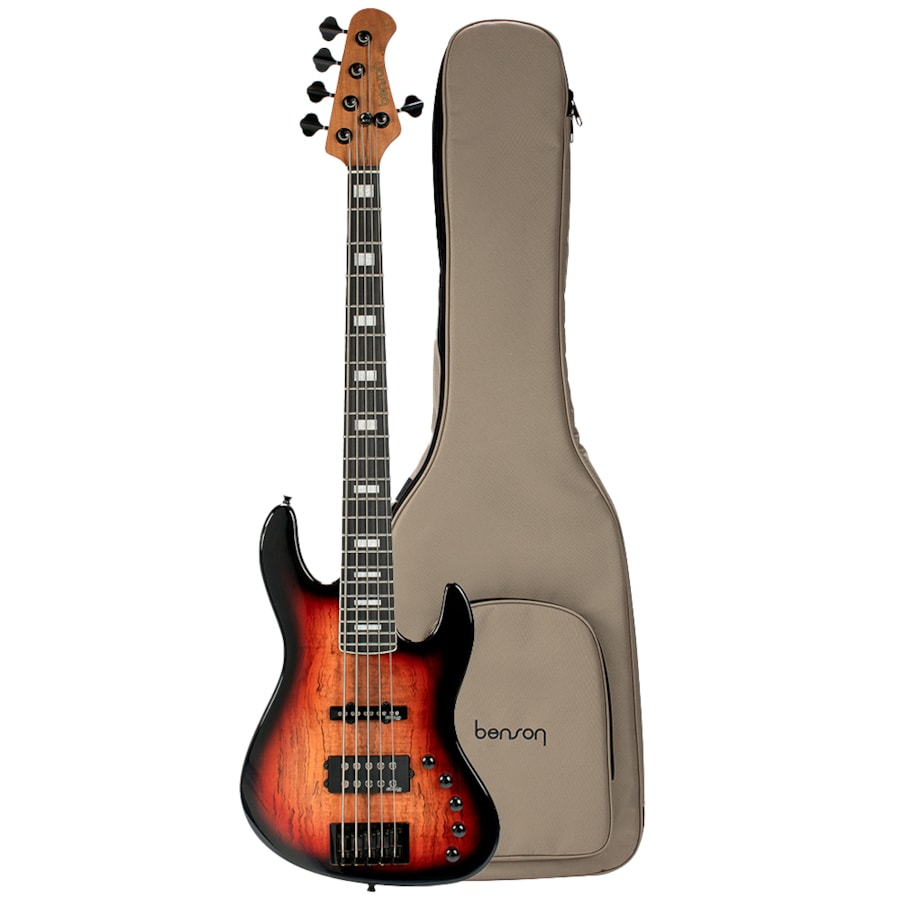Contrabaixo Benson Modern 5C 3TS Sunburst Hardy Series Ativo C/ Bag Contrabaixo Benson Modern 5C 3TS Sunburst Hardy Series Ativo C/ Bag