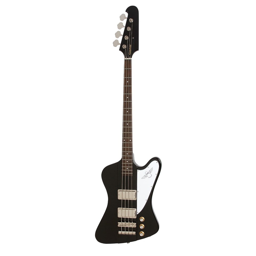 Contrabaixo Epiphone Thunderbird Vintage Pro-IV Passivo de 4 Cordas Ebony Preto C/ Escudo Branco e Escala Escura
