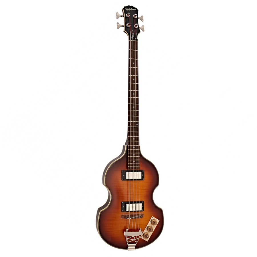 Contrabaixo Epiphone Viola Bass Original Series de 4 Cordas Passivo Vintage Sunburst C/ Escala Escura Contrabaixo Epiphone Viola Bass Original Series de 4 Cordas Passivo Vintage Sunburst C/ Escala Escura