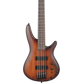 Contrabaixo Ibanez SR505A MHL Mogno Marrom Burst Ativo/Passivo 5 Cordas