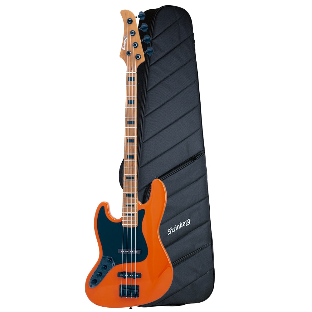 Contrabaixo Strinberg Canhoto JBS154AD LH OR Orange Signature Aninha Deleones Ativo/Passivo 4 Cordas C/ Bag 