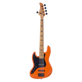 Contrabaixo Strinberg Canhoto JBS155AD LH OR Orange Signature Aninha Deleones Ativo/Passivo 4 Cordas C/ Bag