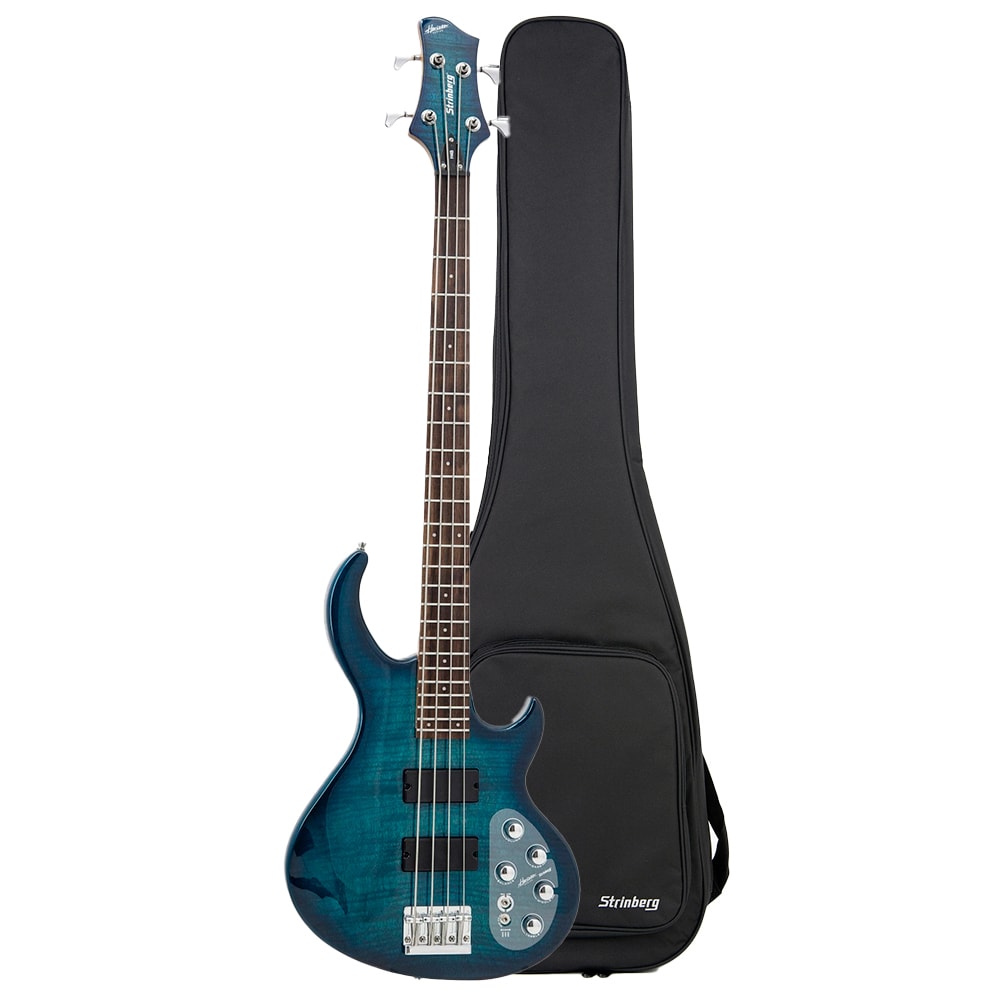 Contrabaixo Strinberg Horizon H4B TBL Transparent Blue Ativo/Passivo 4 Cordas