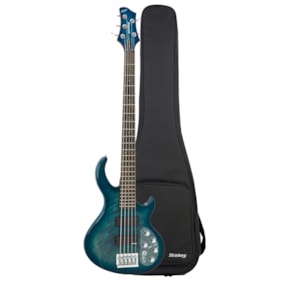 Contrabaixo Strinberg Horizon H5B TBL Transparent Blue Ativo/Passivo 5 Cordas