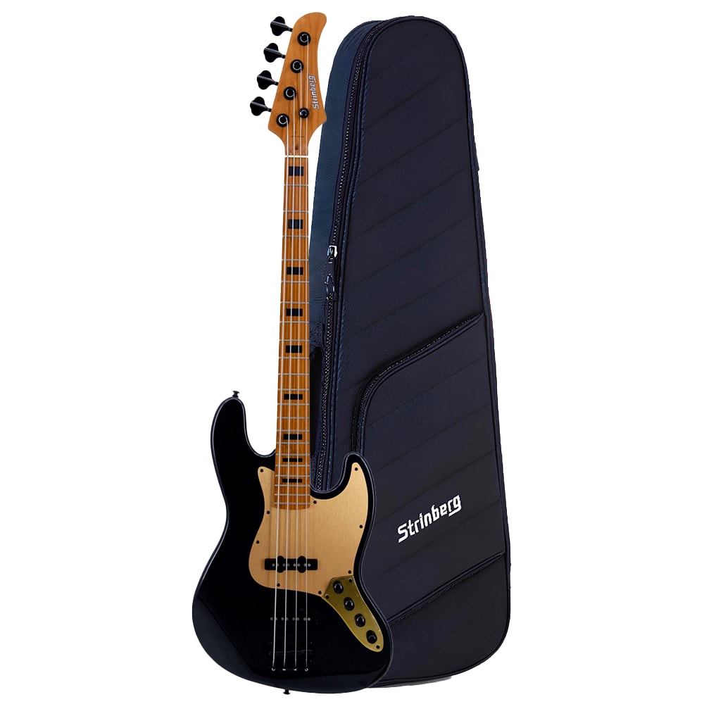 Contrabaixo Strinberg JBS154AD OB Onix Black Signature Aninha Deleones Ativo/Passivo 4 Cordas C/ Bag